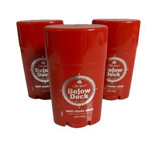 (3) Old Spice Below Deck Anti-Chafe Stick Smooth with Shea Butter 1.7 Oz NEW
